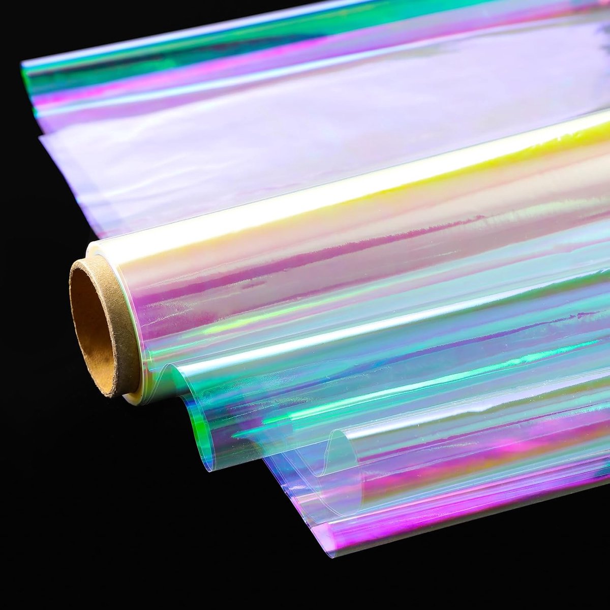 SnelShoppen - 1 Rol 15m Regenboog Celofaan Cadeaupapier - Iridescent Folie (43cm x 15m) Inpakpapier voor Bloemen, Geschenkmanden, Valentijn, Pasen, Fe