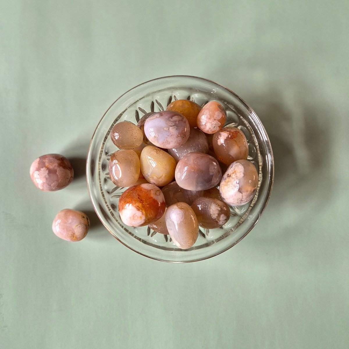 Crystal Cherry Blossom Agate Tumbled Gemstone 3-5cm
