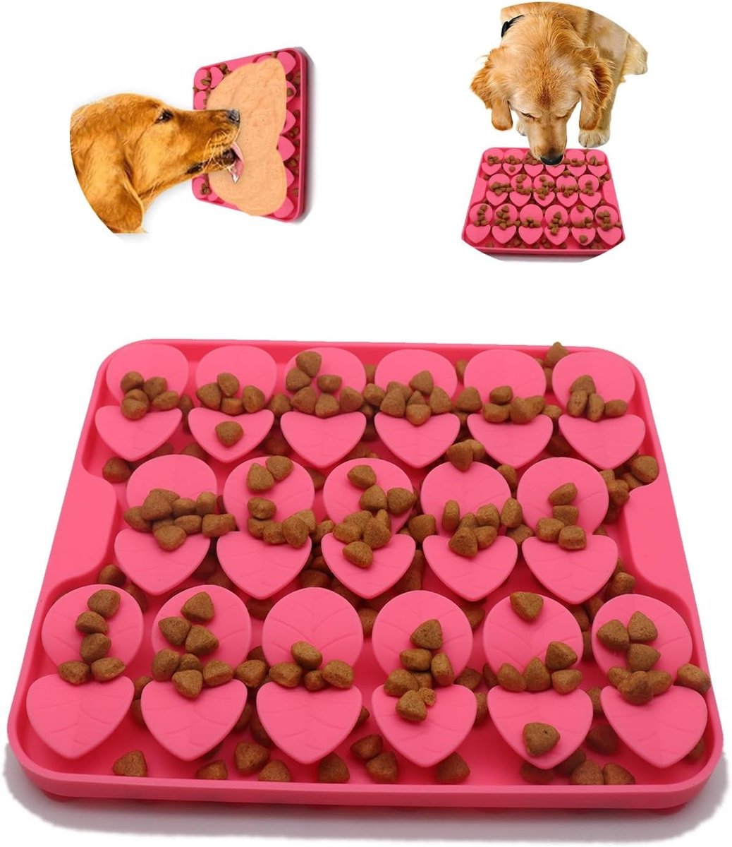 Thijox - WUBAYI Licky Mat voor Honden en Katten, Voedermat en Snuffelmat met Zuignap, Groene Likmat voor Natuurlijke Foerageervaardigheden, Geschikt v