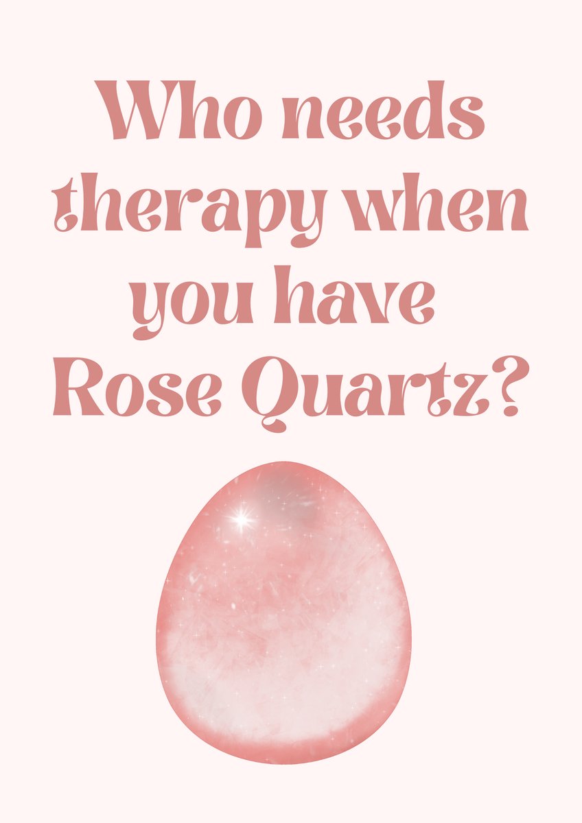 Perfect for Christmas Gifts! A4 Crystal-Inspired Quote Poster – Who needs therapy when you have Rose Quartz?