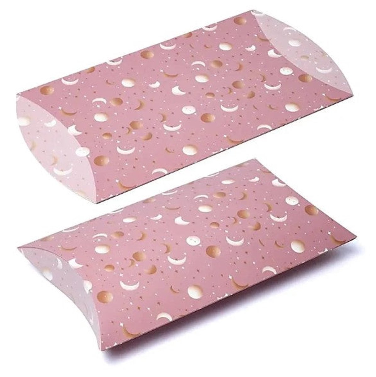 Geschenkverpakking Gondeldoosje Roze - Maan en Sterren