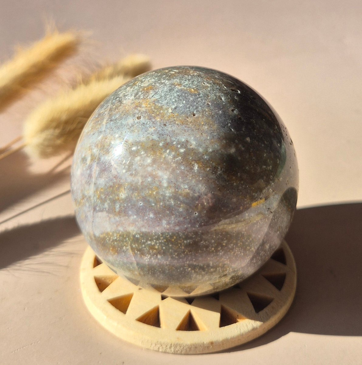 Kristallen Edelsteen Bol Ocean Jasper Bol – 60mm 268g