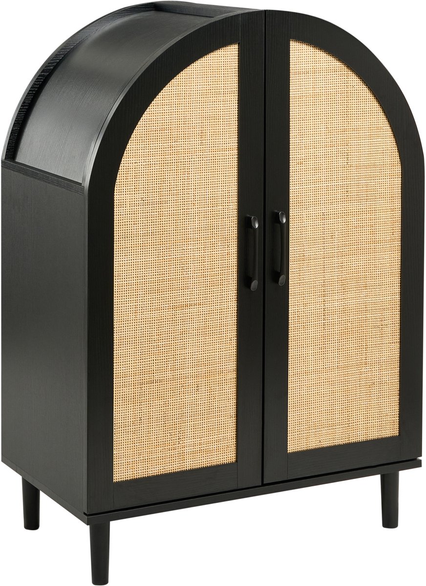 BICHENO - Schoenenkast - Zwart - MDF