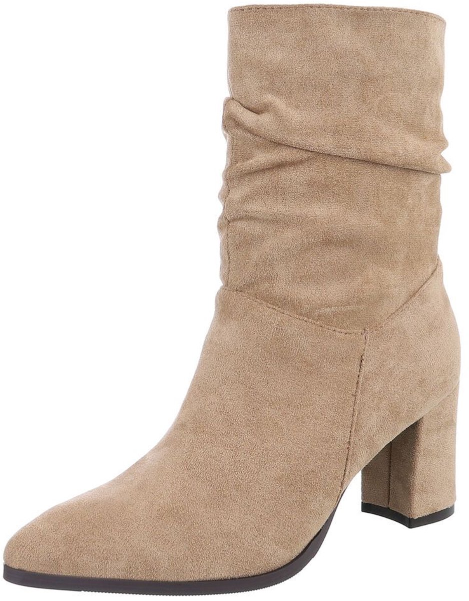 Enkellaars met blokhak - dames elegant instapmodel Mt:39