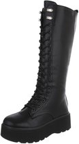Hoge veterlaars - platformzool - dames Mt:38