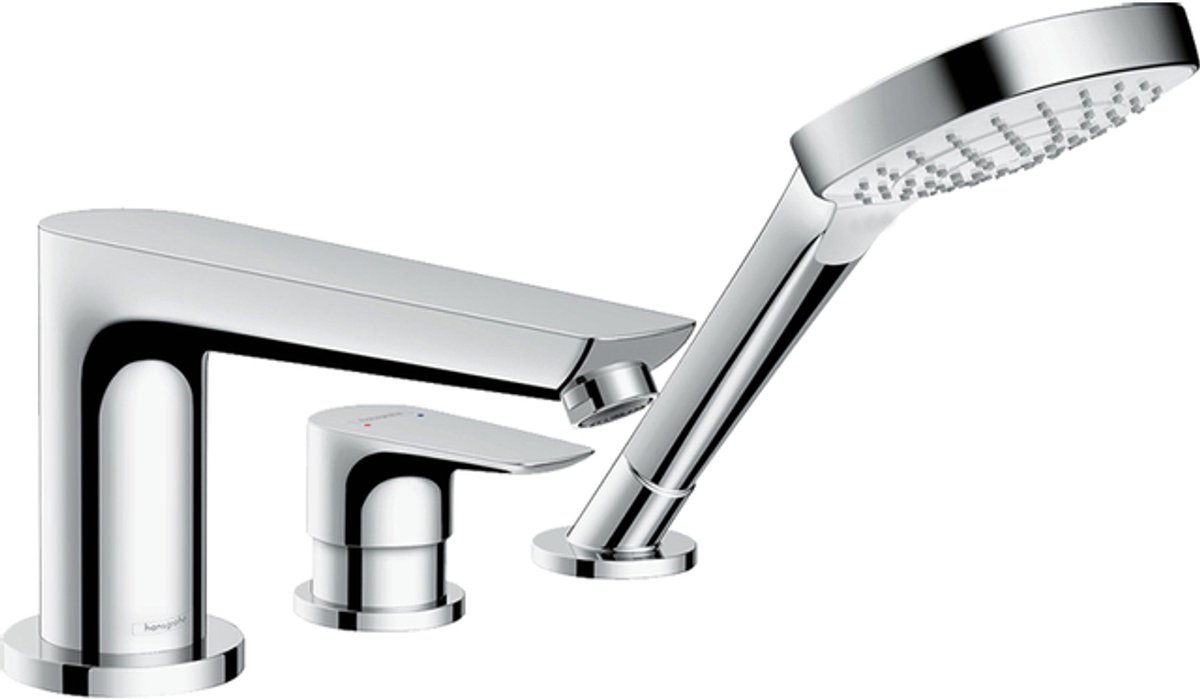 Hansgrohe Talis e 3-gats badrandmengkraan - afbouwdeel - voor inbouwdeel - hoogglans chroom