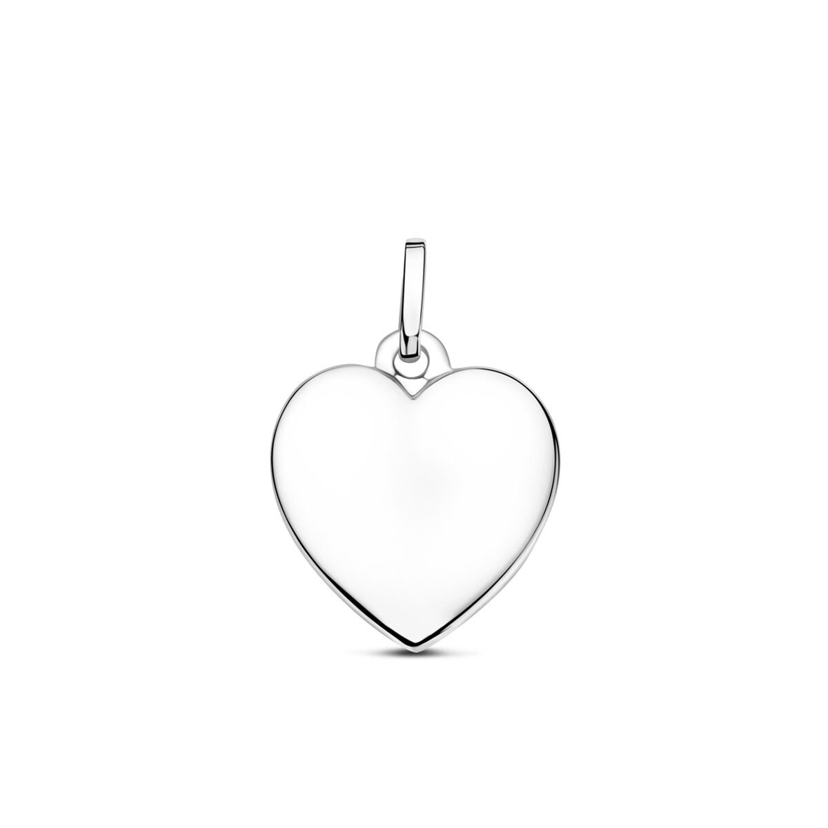 925 Zilveren Graveerhanger Hart – Massief – 13 x 12,5 mm x 1,5 mm – Zonder Ketting