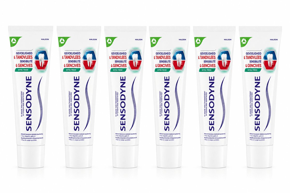 Sensodyne - Tandpasta - Gevoeligheid & Tandvlees - Extra Fresh - 75ml x 6