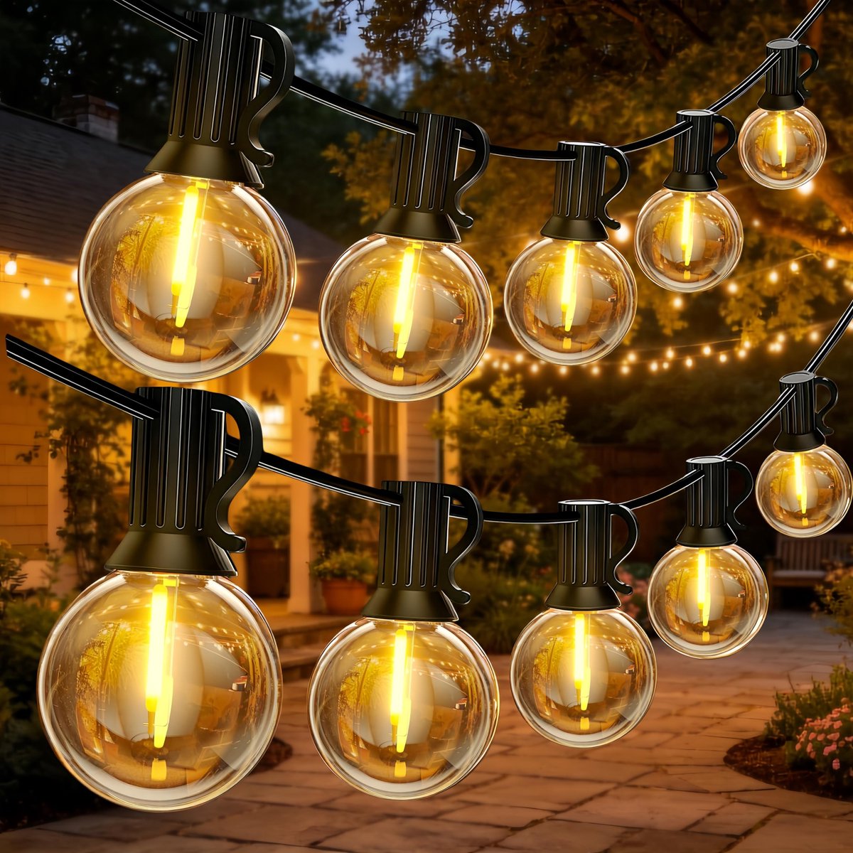 SnelShoppen - LaPitio Buiten Lichtsnoer Waterdicht Onbreekbaar LED 10 Meter Tuinverlichting Feestverlichting Camping Decoratie