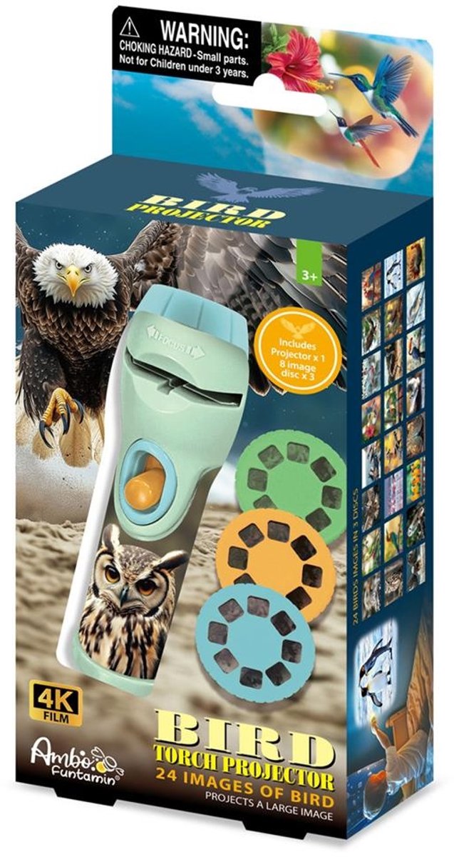 Zaklamp & projector - Vogels - Met 3x8 afbeeldingen