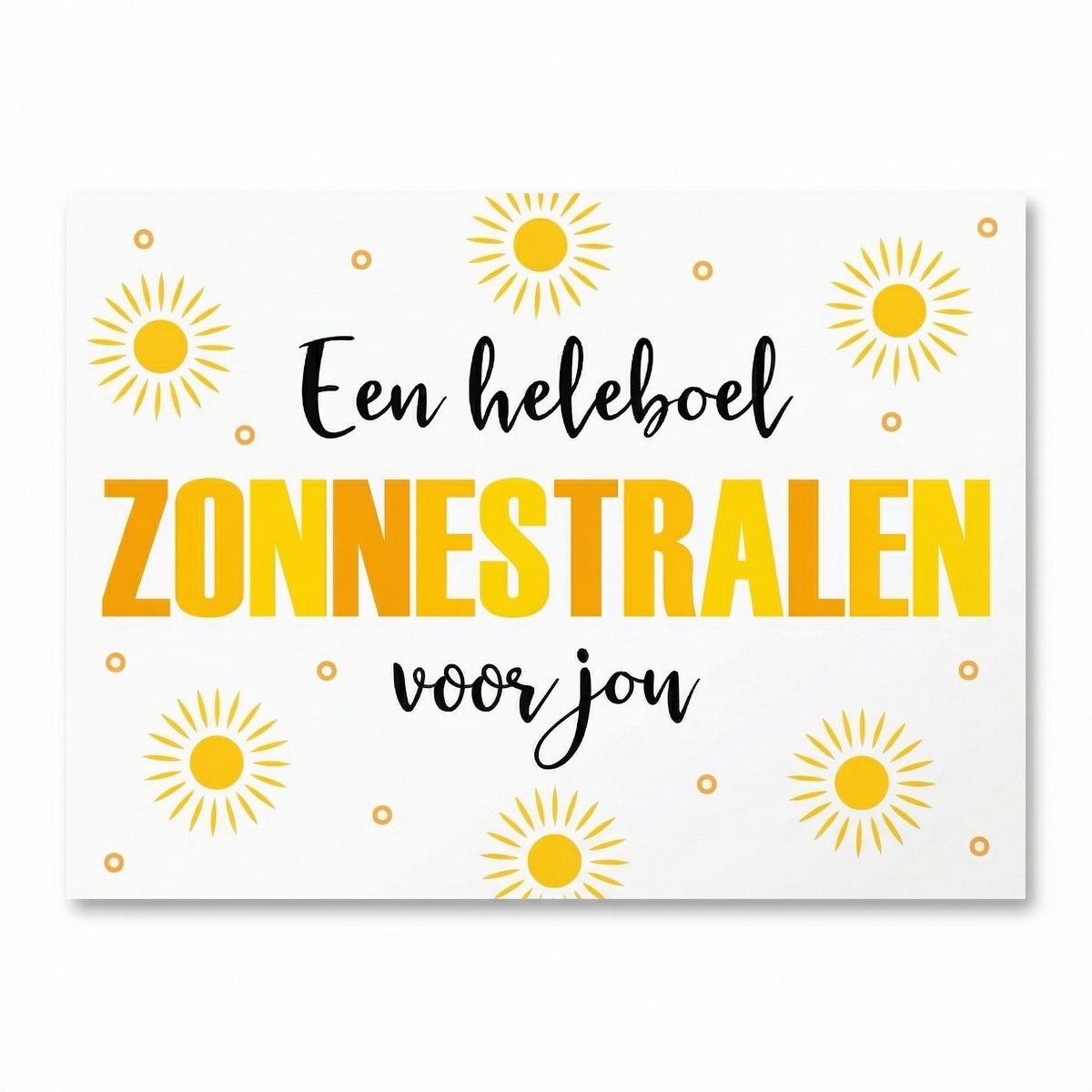 Wenskaart een heleboel zonnestralen voor jou