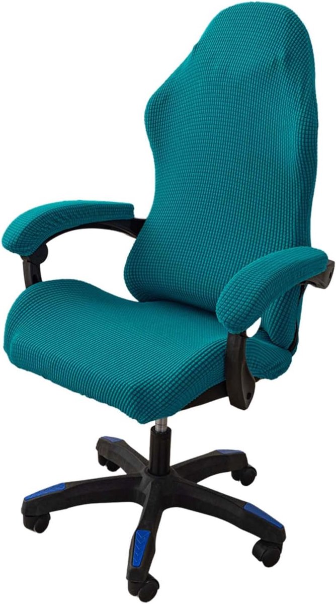 SnelShoppen - 4 Stuks Gaming Stoel Slipcover Wasbaar Antislip met Rits voor Gaming Stoel Computerstoel Zwenkstoel Lichtgrijs van snelshoppen — afbeelding 5
