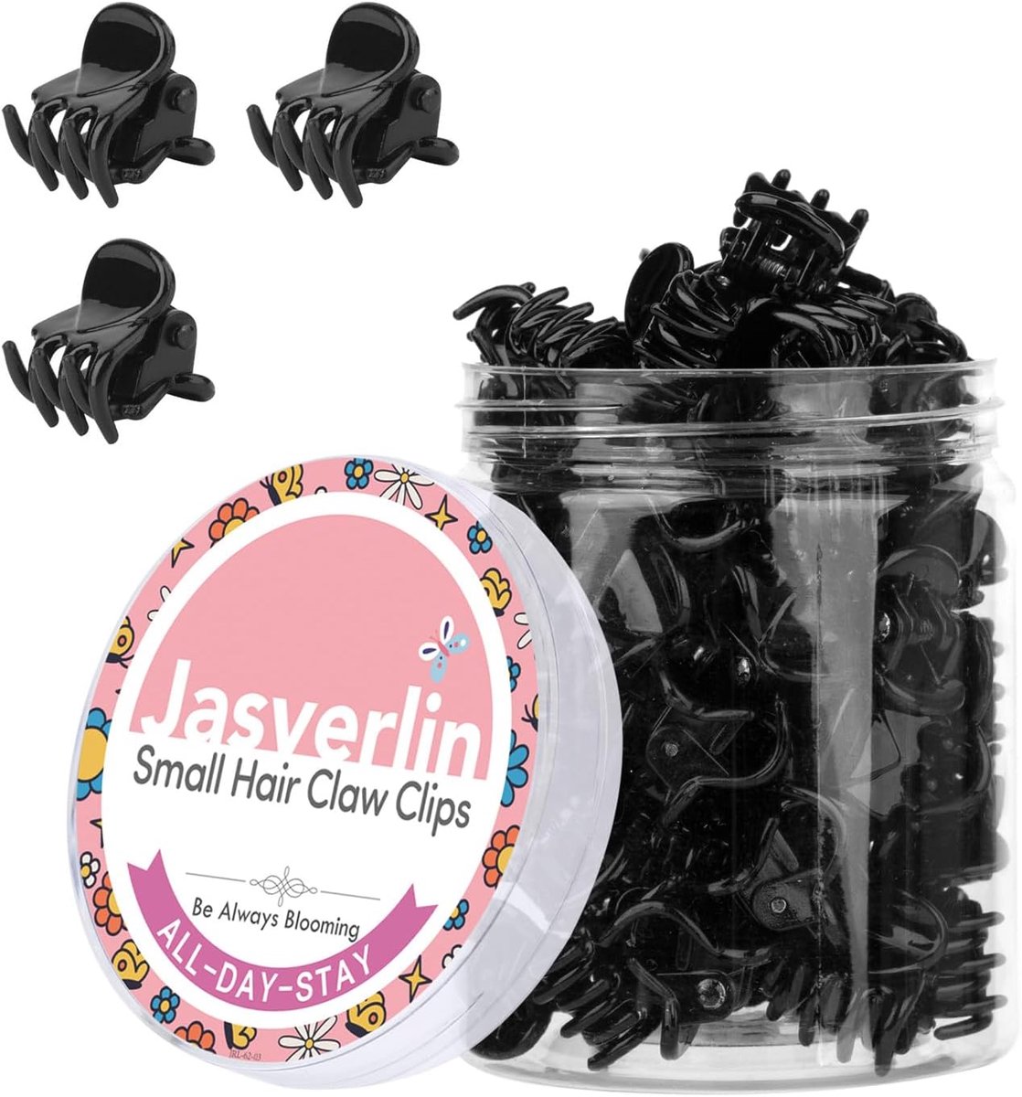SnelShoppen - Mini Haarclips - 50 Stuks Zwart - Plastic Haar Klemmen - Non-Slip Haaraccessoires voor Vrouwen en Meisjes - Ideaal voor Fijn en Dun Haar