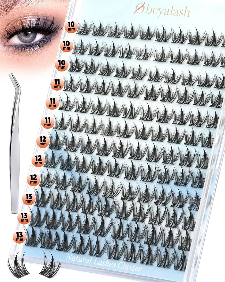 SnelShoppen - Manga Eyelash Cluster C-Curl 120 Stuks - 10mm 11mm 12mm 13mm Mix - Spiny Wimpers - Inclusief RVS Pincet voor DIY Wimperextensions Thuis