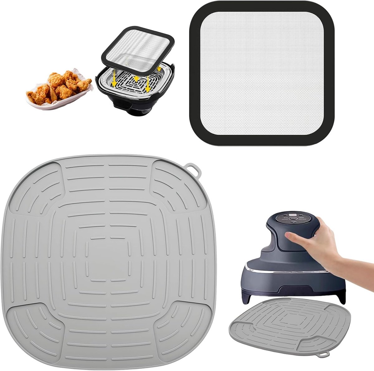 SnelShoppen Air Fryer Accessoires Set voor Ninja CRISPi FN101EU Compleet 11-delig Multifunctioneel Geschikt voor Keuken Bakken Grillen en Mee