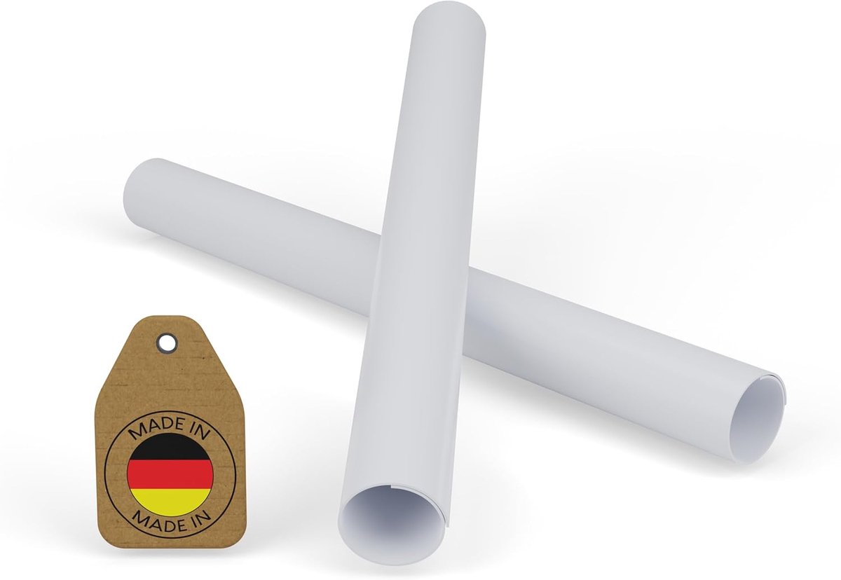 SnelShoppen - 2 Stuks Verwarmingsbuisafdekking, Pijpafdekking voor Buisdiameter 15-18 mm, Lengte 200 mm, Wit, Eenvoudig te Snijden en Monteren, Ideaal