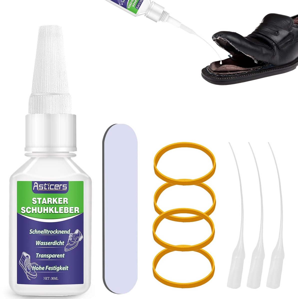 SnelShoppen - Transparante Schuhkleber - Super Sterke Lijm voor Schoenen, Water- en Warmtebestendig, Ideaal voor Reparatie van Schoenen, 20 ml