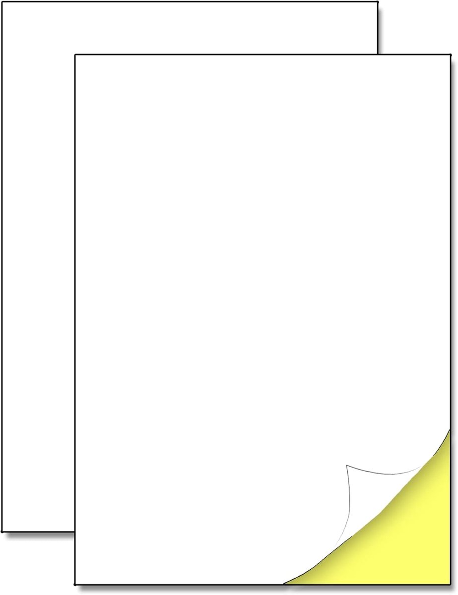 SnelShoppen - 150 Vellen A4 Sticker Papier voor Printer - Witte Hechtingslabels - Geschikt voor Inkjet en Laserprinters - Matte Afwerking - Inclusief
