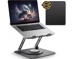 Villux Laptop Standaard Ergonomisch - Laptop Standaard Verstelbaar - Laptophouder - Laptopstandaard - Laptop Verhoger - Laptop Standaard Opvouwbaar - Inclusief Ebook - Inclusief Muismat