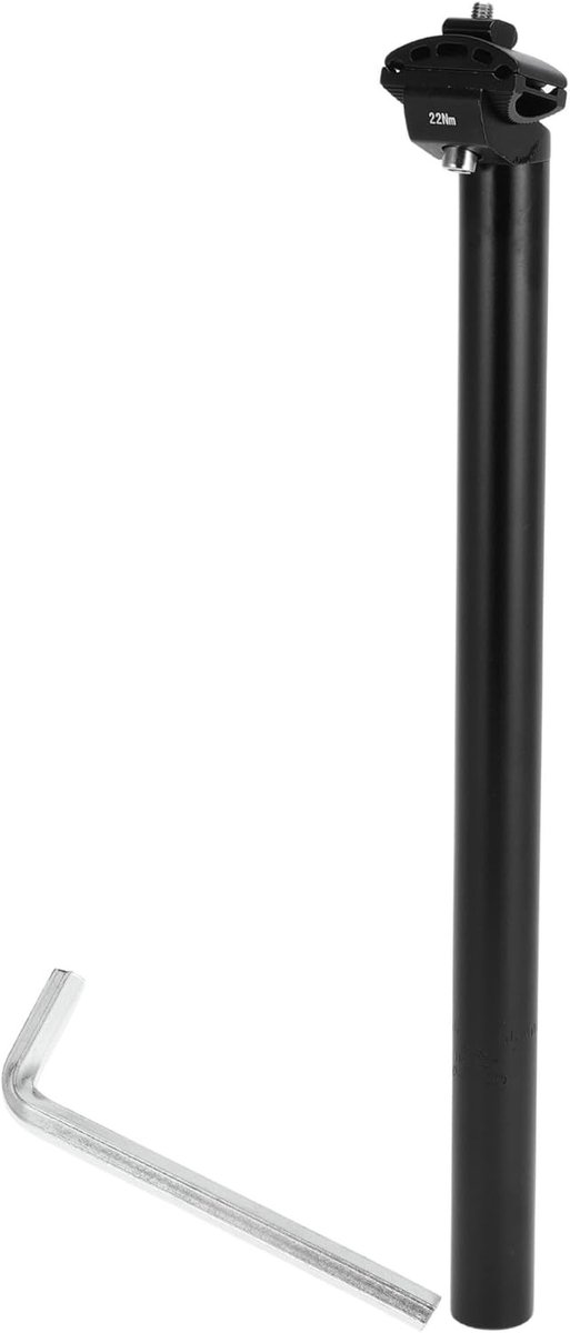 Verstelbare Fietszadelpen 30,9 x 450 mm van Aluminium met Bevestigingsclip, Ideaal voor Fietsen, Comfort en Duurzaamheid