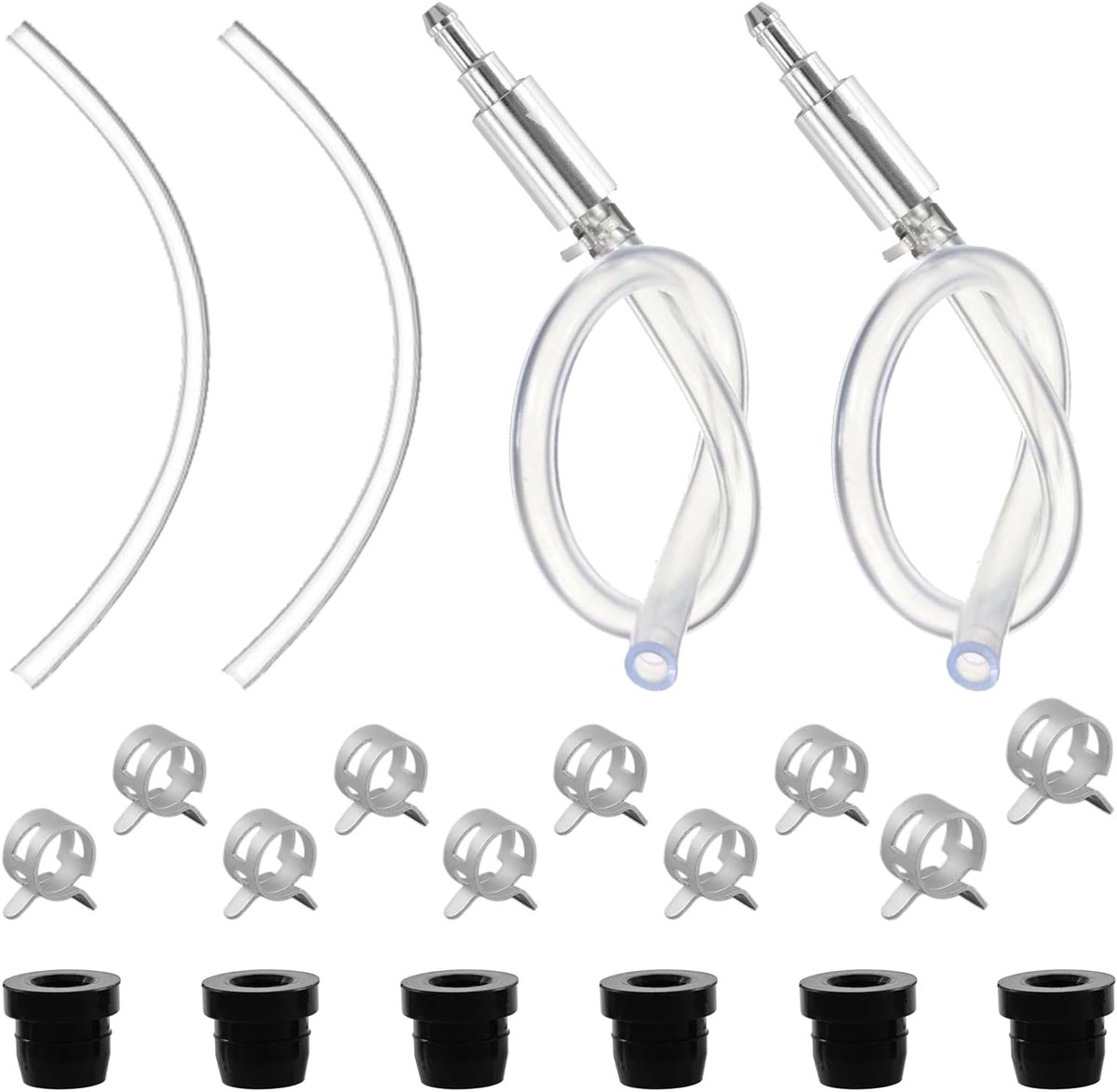 SnelShoppen - Clutch Brake Hose Tool Set - 2 Sets Brake Bleed Hoses met Check Valve en Klemmen, 350mm en 150mm, Hydraulische Rem, Auto Motor, Onderhou