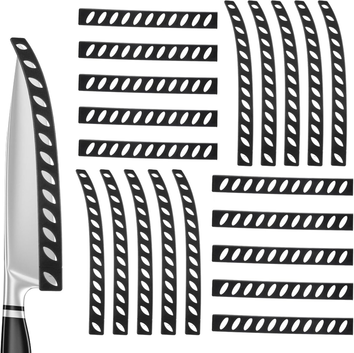 SnelShoppen - 20 Pack Veiligheid Mes Cover Mouwen Messen Edge Guard Blade Protector Keuken Universele Mes Schede voor Chef, Brood, Utility en Paring M