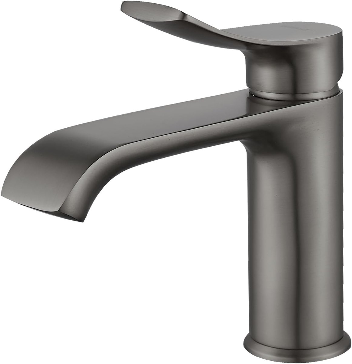 SnelShoppen - Luxe Badrandkraan met Mengfunctie, Pop-up Afval, Gunmetal, Hoogwaardige Messing, Leidingvrij, Lekvrij, Voor Badkamer en Toilet