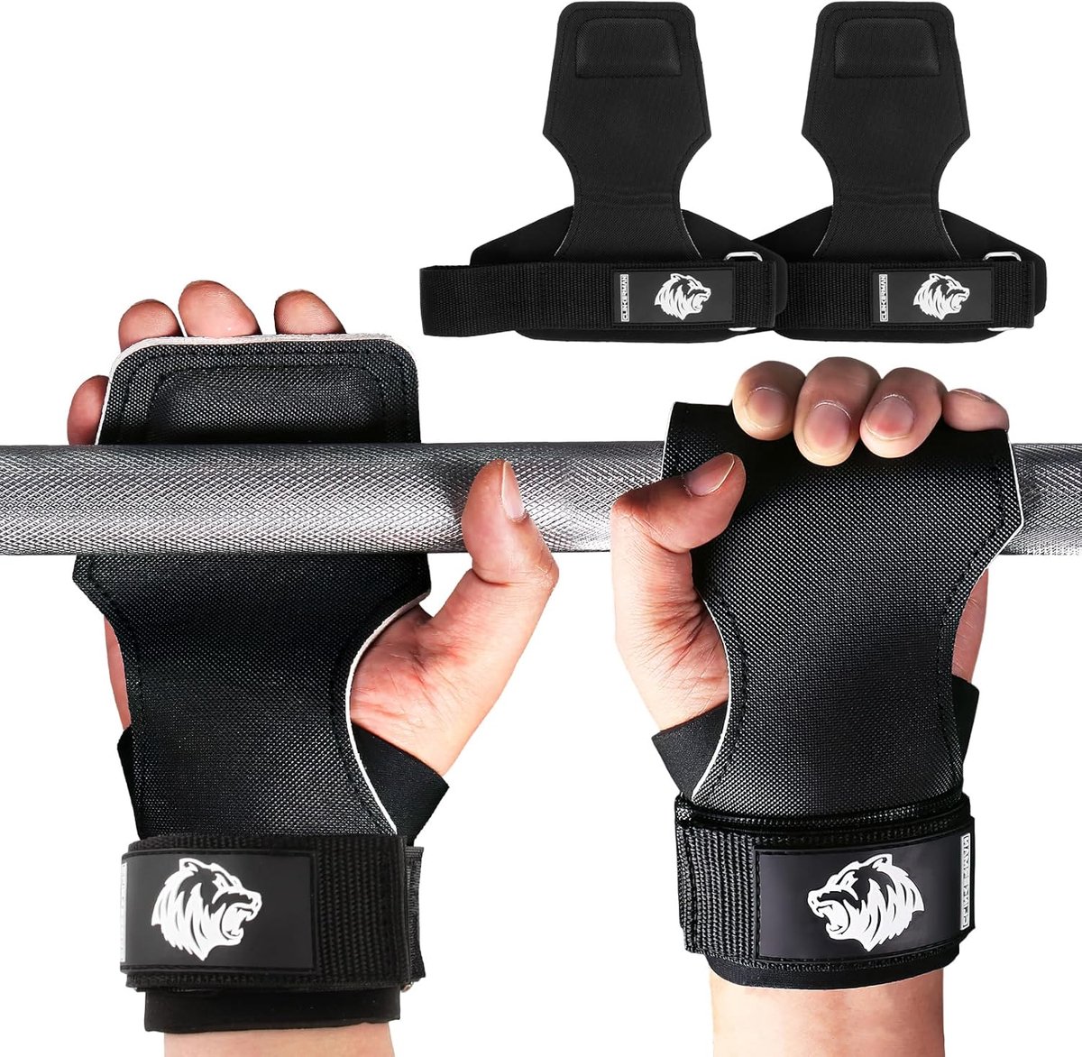 SnelShoppen - Non-slip Leren Trekriemen met Polsondersteuning voor Deadlifts en Pull-Ups, Waterproof, Zweetbestendig, Ideaal voor Krachttraining en Fi