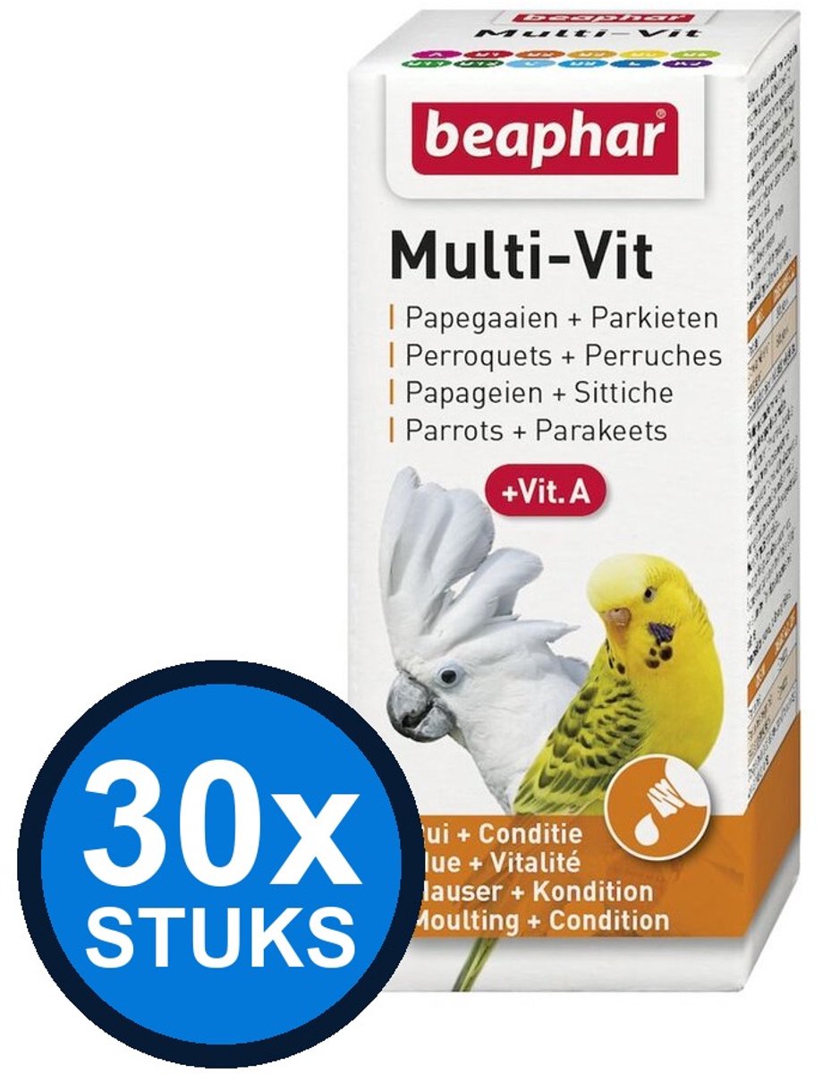 30x Beaphar - Multi-vit papegaaien&parkieten 20ml