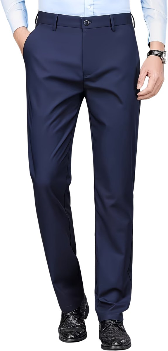 Currero Pantalon Heren Chino Regular Fit Golfbroek Nette Broek Elastische Tailleband Volwassenen XXS Koningsblauw