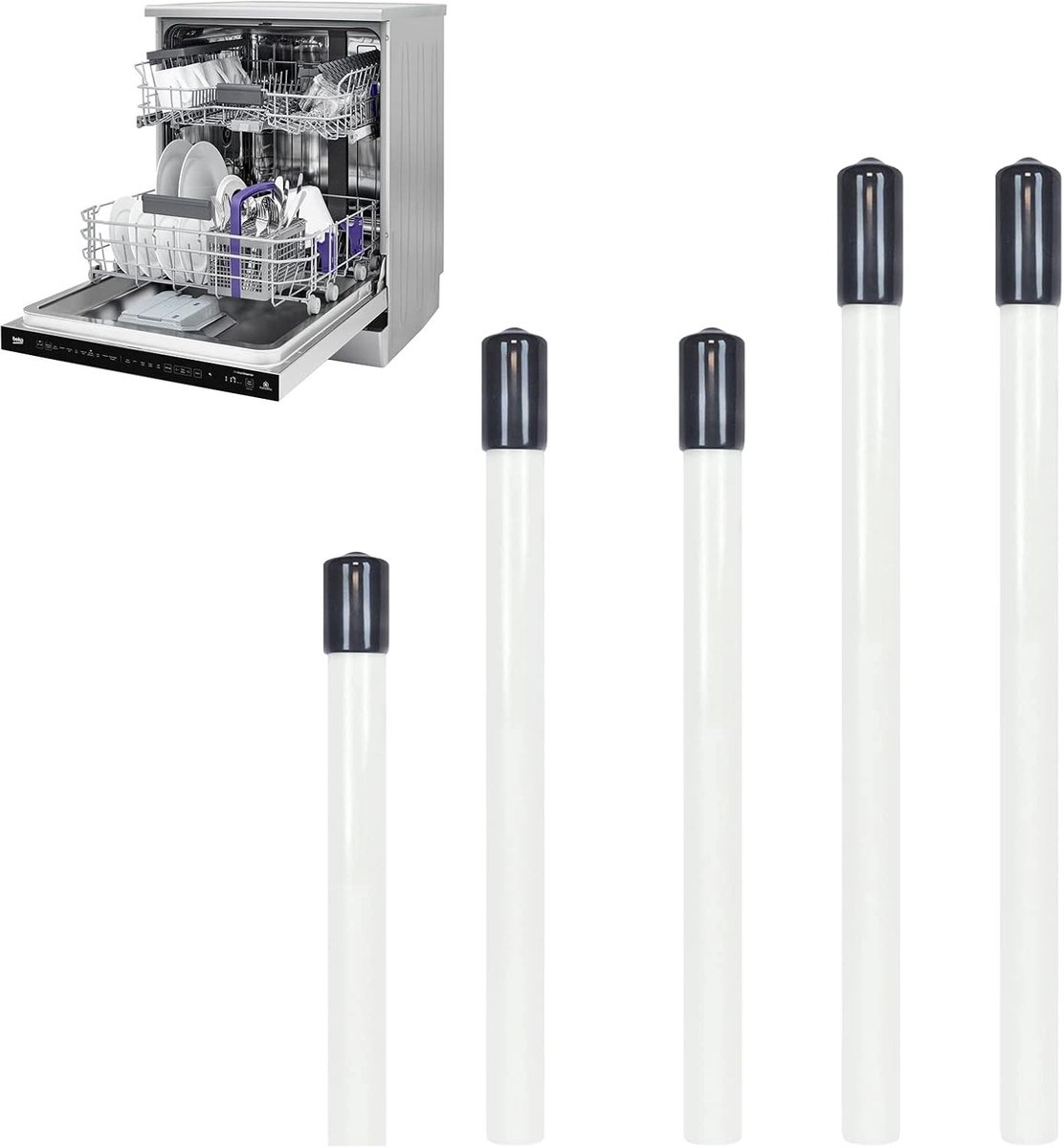 Set van 5 Stemware Protectors voor Wijnglazen - Afwasmachinebestendige Houder en Bescherming - Ideaal voor Glazen van 21cm, 17cm en 11.5cm