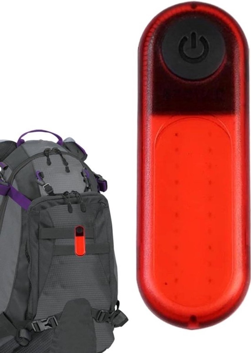 Fiets Achterlicht - Fietslamp Oplaadbaar - Veilig Fietsen - Waterdicht ABS Materiaal - 7.1 x 2.4 cm - Rood
