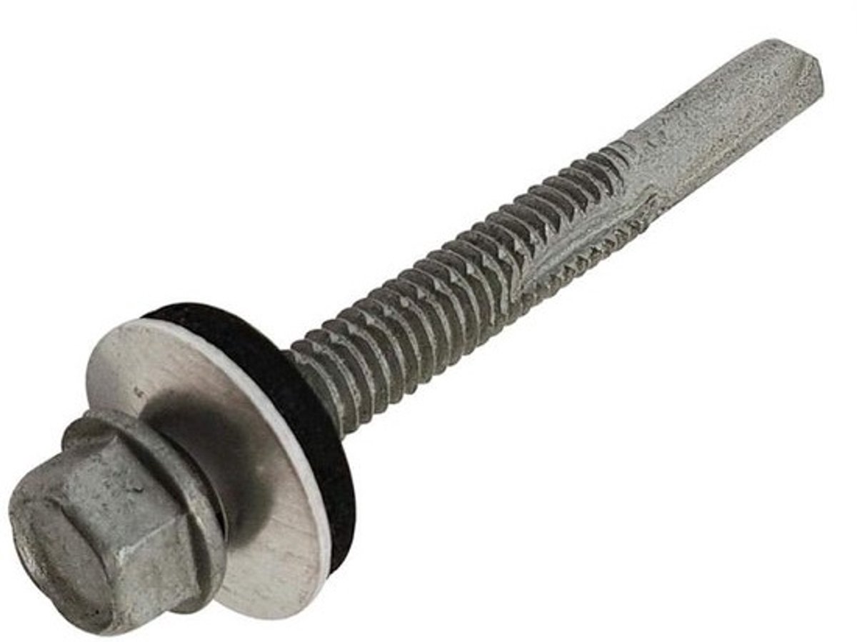 Dakbedekking Schroeven - Dakschroeven Vel Staal - Bevestigen Dakbedekking - Techfast Type 17 - 5.5 x 32mm Doos 100 - Zwart