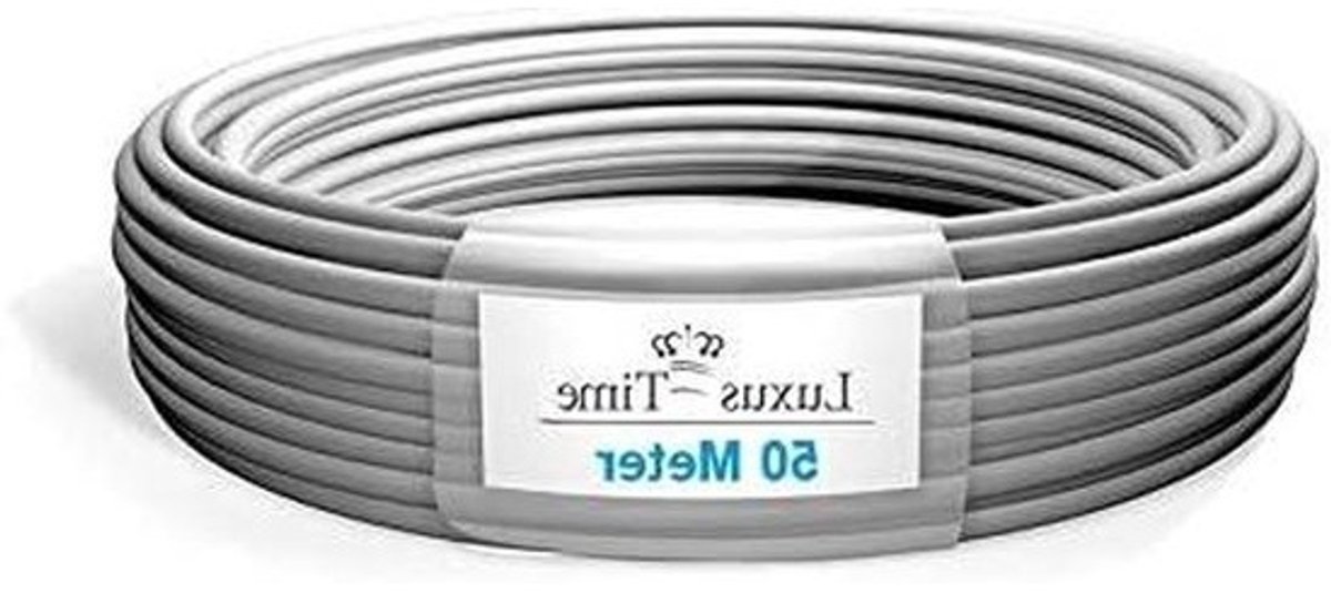 Installatiekabel - Elektrische draad - Elektriciteit aanleggen - 5-aderig - 50 meter - Grijs