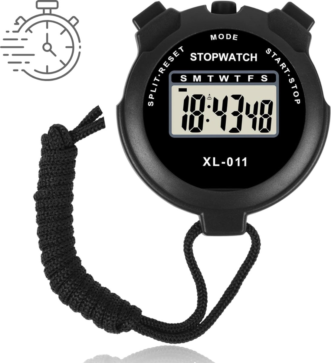 DailySupplies® Interval Timer - Stopwatch - Gym Timer - Zwart
