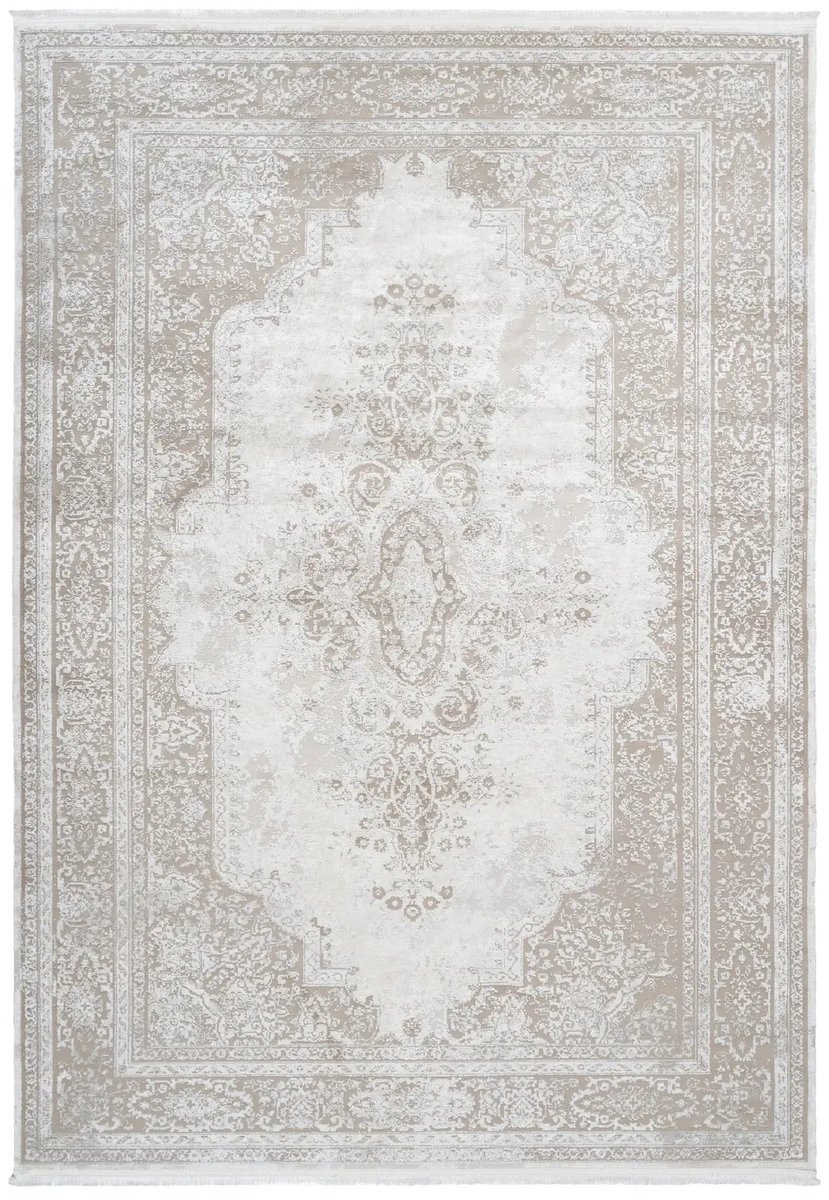 Dutch XXL Vintage Vloerkleed | Tapijt | Elysee | Medaillon | Crème | 120x170 cm
