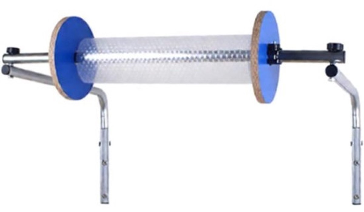 Noppenfolie Dispenser - Verpakking Rack - Efficiënt Verpakken - Verstelbaar Schot - 40x25cm - Grijs