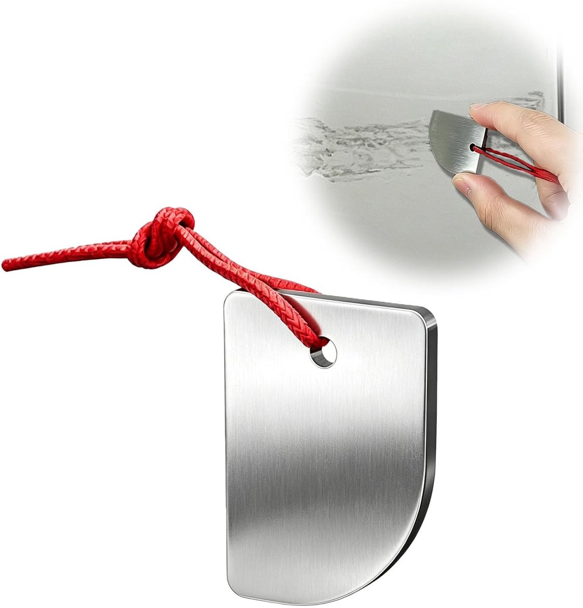 Precisie Autolakreparatieschraper voor Carrosseriereparatie, Schrapermes met Handvat en Koord, Ideaal voor Autoherstel en Schadeherstel, 42 x 30 x 3 mm