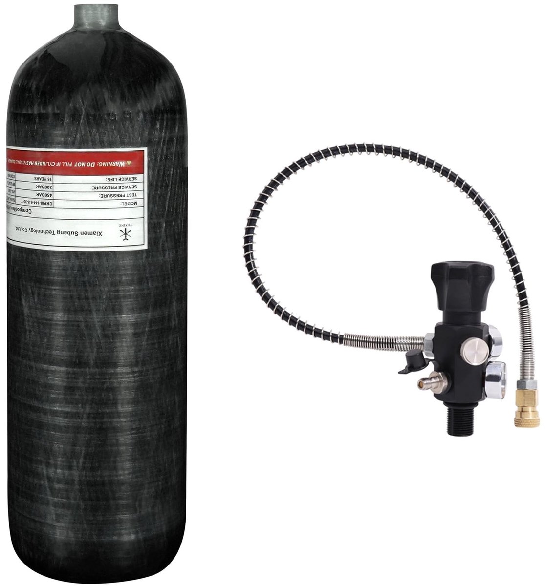 6.8L Carbon Fiber Air Tank - 4500 psi druk