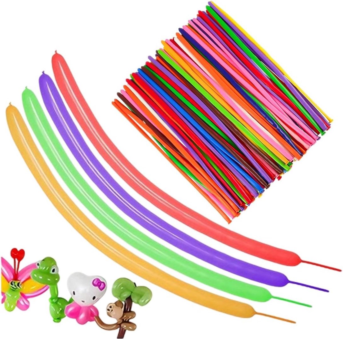 Modelleren met 100 lange ballonnen voor dieren, feesten, verjaardagen en bruiloften - Multicolor (30 cm)