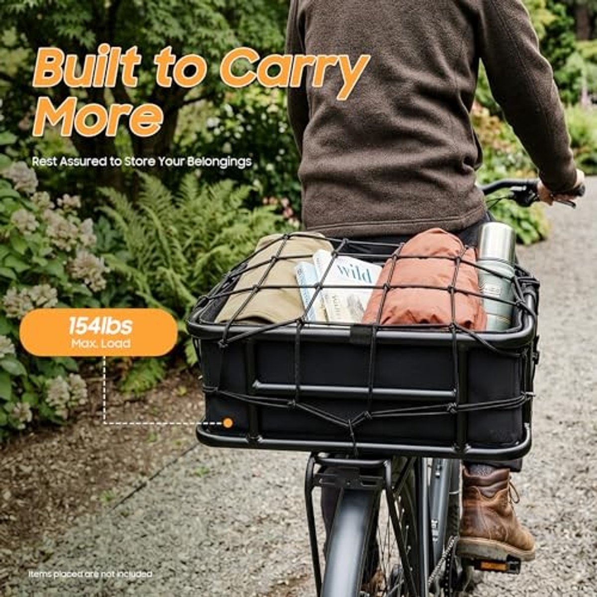 Fietsmand voor bagagedrager - Zwart - 45,6x32x15cm