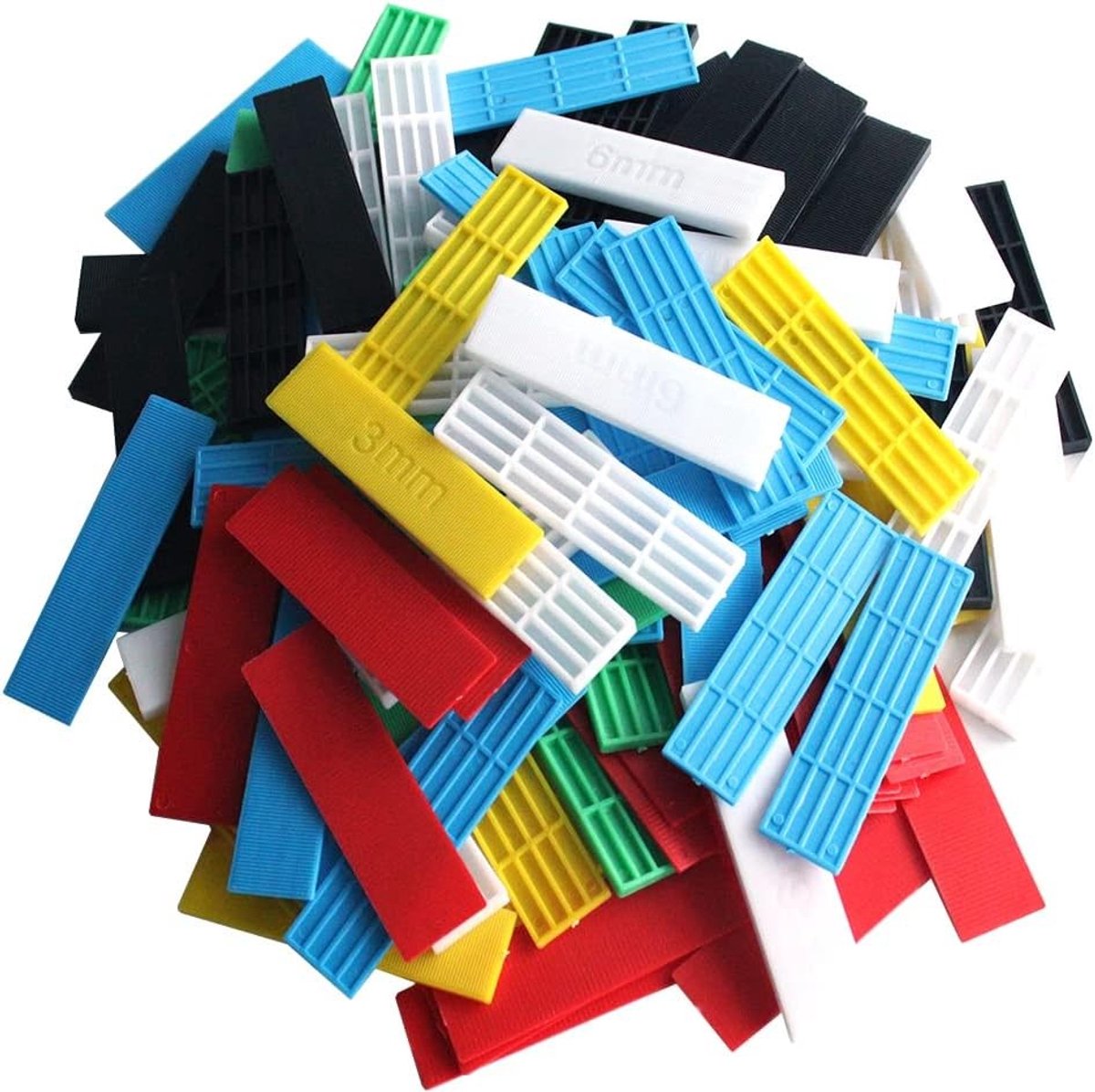 Assortiment van 120 kunststof wiggen voor raam- en deurglazuur, diverse maten en kleuren voor optimale afwerking