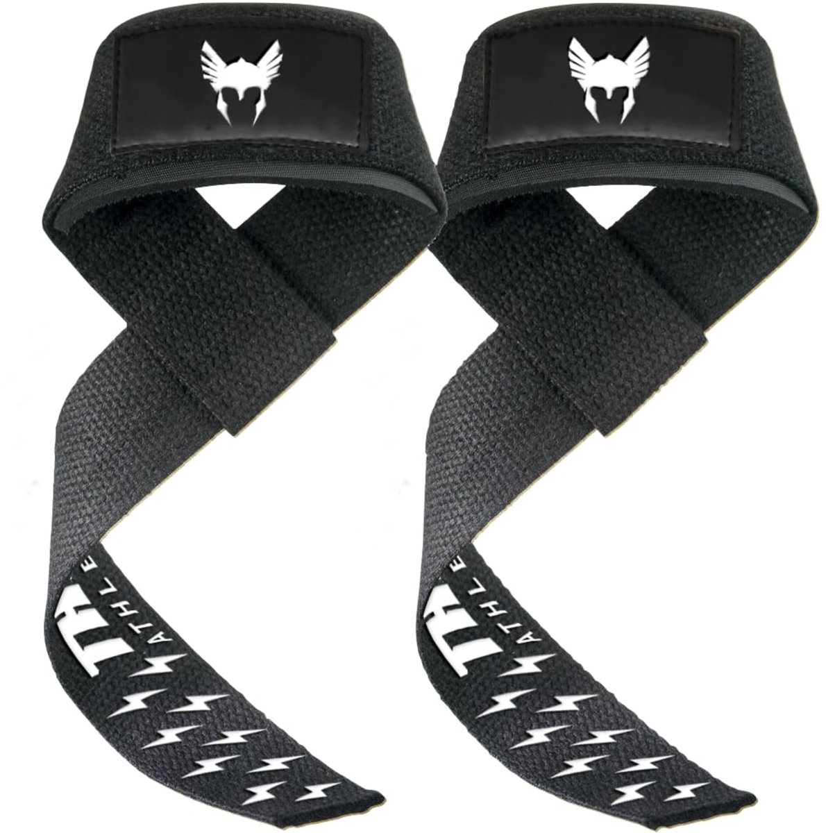 Lifting Straps - Voor Powerlifting en Deadlifting, Zwart/Wit