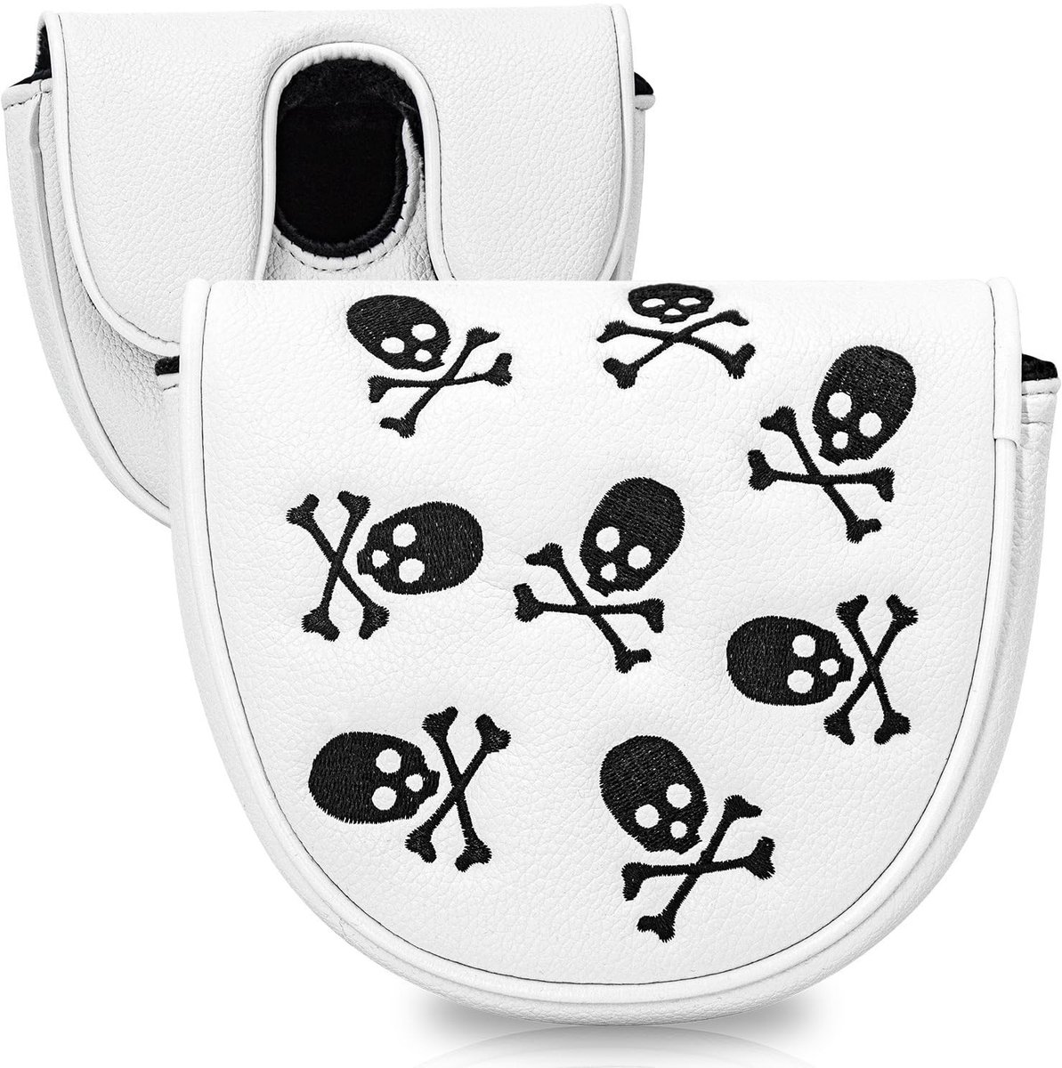 Golf Putter Hoes - Handgemaakt PU Leer - Wit