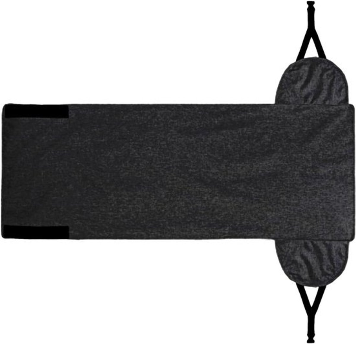Voetsteun Vliegtuig - Beensteun Reis - Comfortabel Reizen - Verstelbare Hoogte - ca. 100 x 45 cm - Zwart