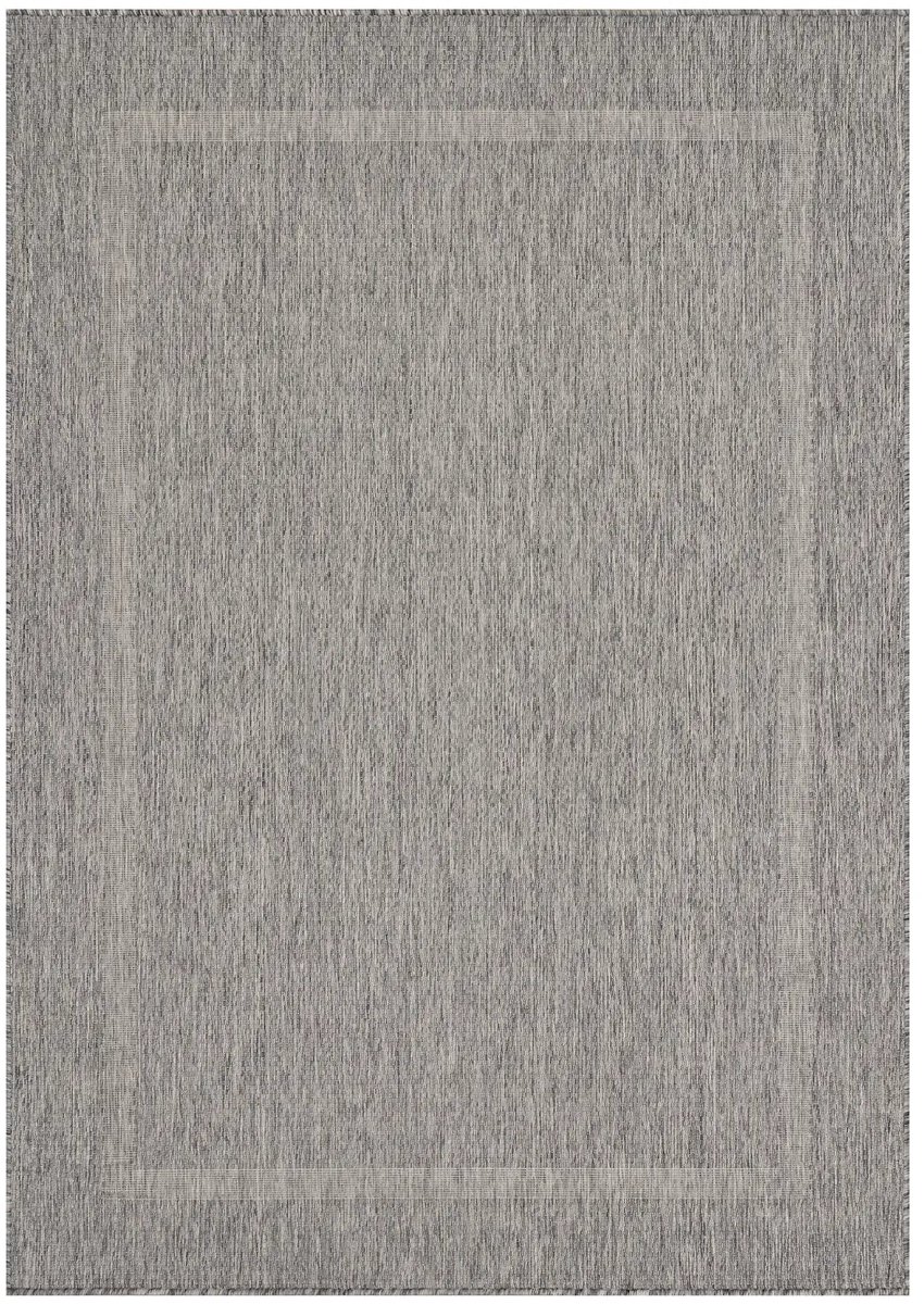 Dutch XXL Buitenkleed | Relax | Kader | Grijs | 140x200 cm | Buitentapijt | Tuintapijt