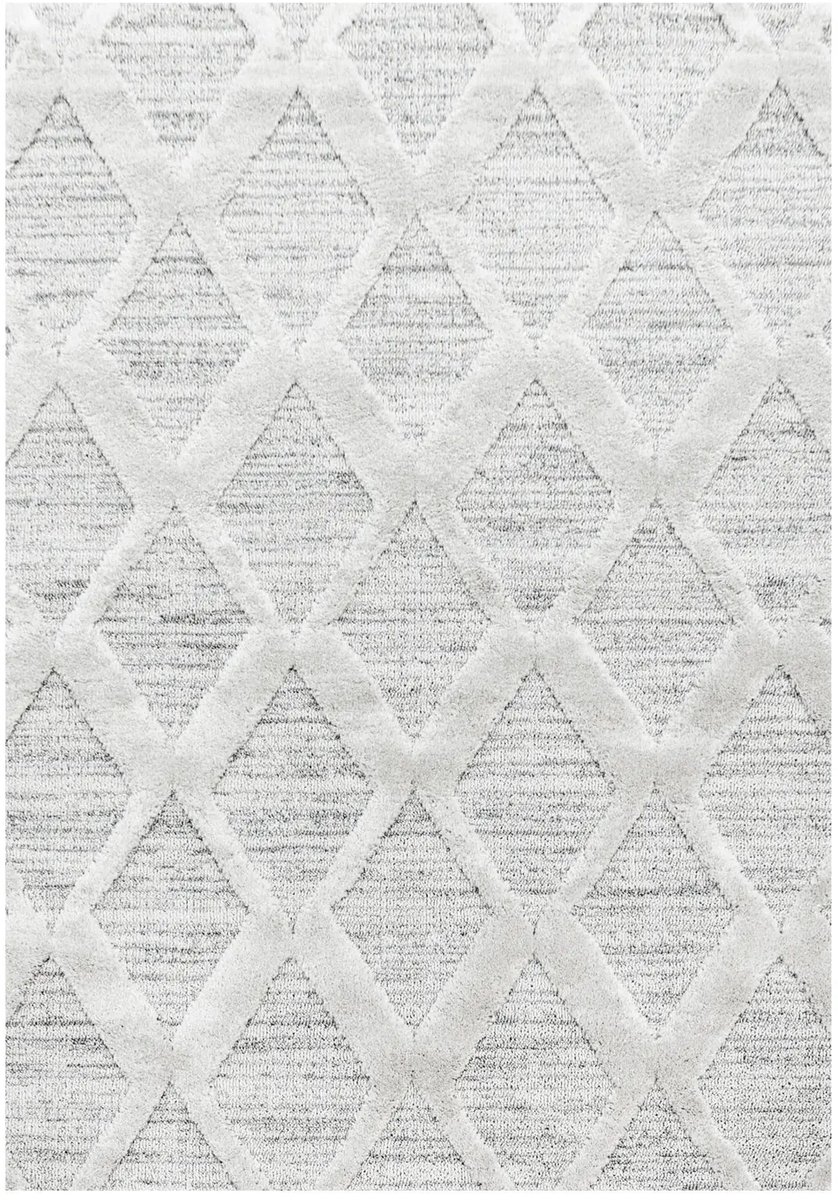 Dutch XXL Scandinavisch Vloerkleed | Tapijt | Pisa | Ruiten | Grijs | 120x170 cm