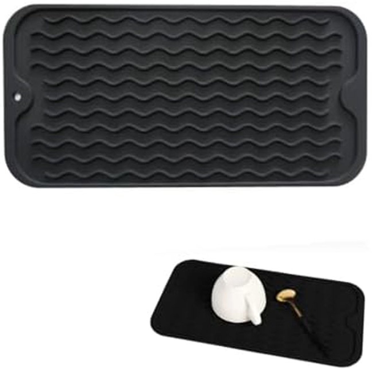 Spoelbakmat - Afvoermat - Koffie Afdruipmat - Gootsteenmatten - Koffiemat - Afdruipmat Geschikt Voor Afwas - 30*15cm - gootsteen mat - Knutselmat - afdruiprek mat - Koffiemachine of Knutsel Onderlegger