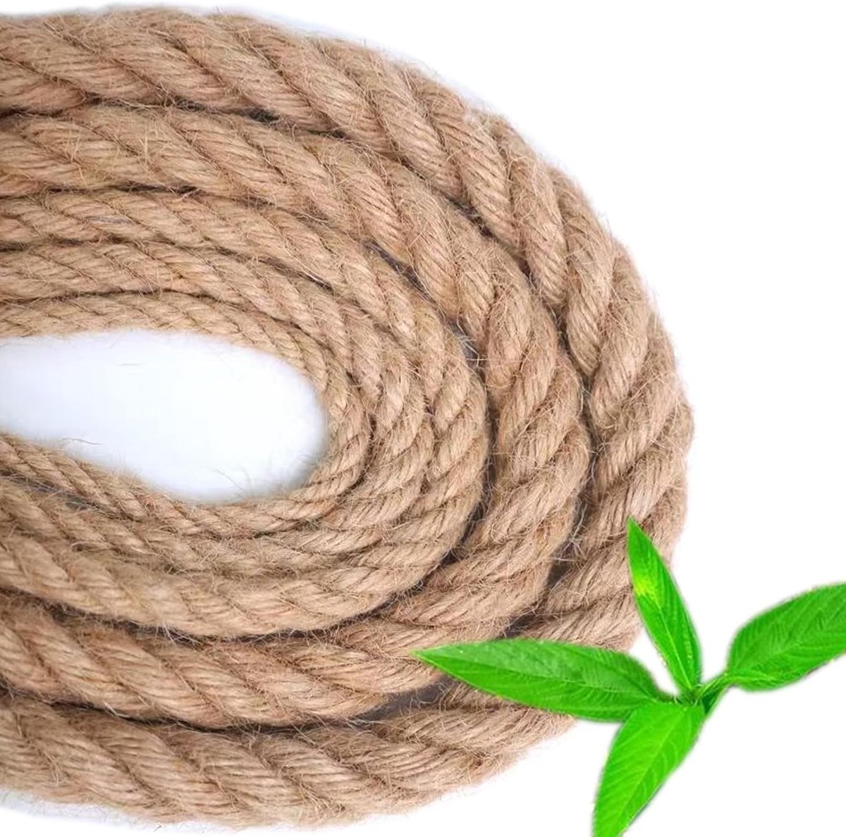Natuurlijke Jute Touw voor Tuin en Decoratie, Sterk Trekkoord, Barrière Touw, 6mm-20M