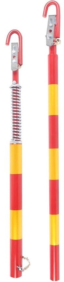 Sleepstang - Pechhulp - Voertuig Slepen - Veerdemping - 175 cm - Rood Geel